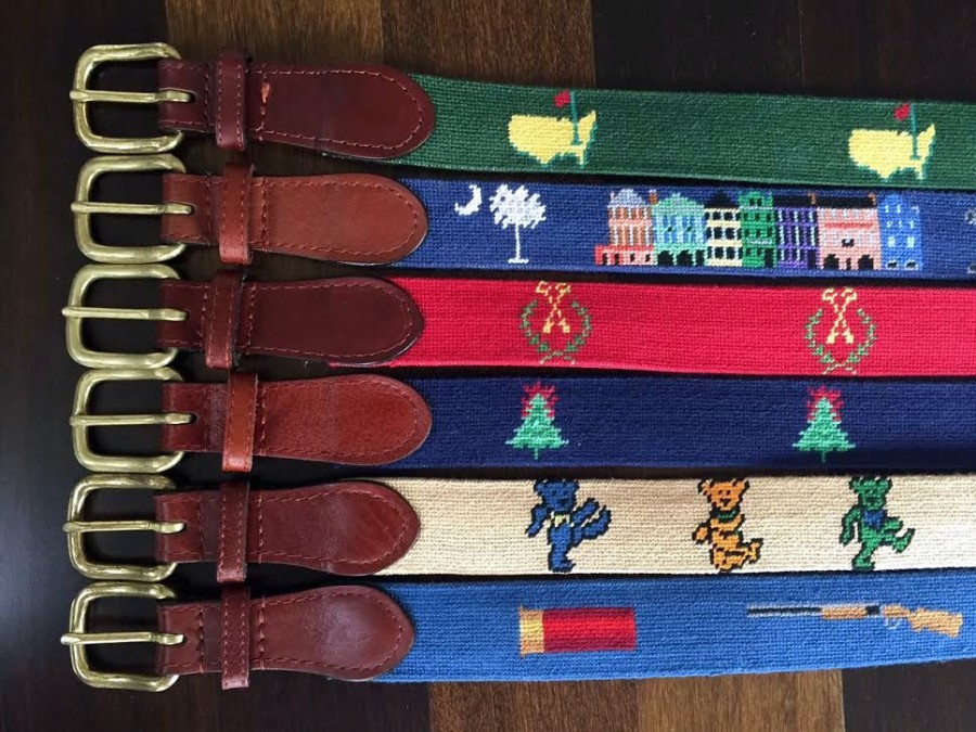 The Custom Needlepoint Belt Option Red Clay Soul