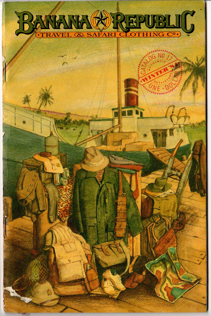 Vintage Banana Republic Wildlife Engraving TShirts Red Clay Soul