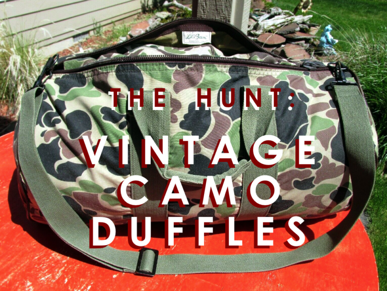 The Hunt Vintage Camo Duffle Bags Red Clay Soul