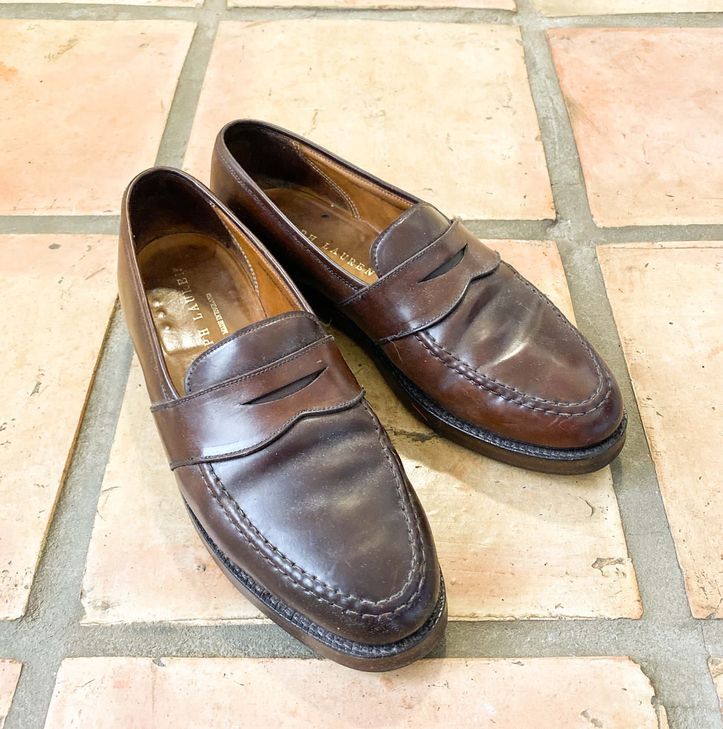 Shell sales cordovan loafers