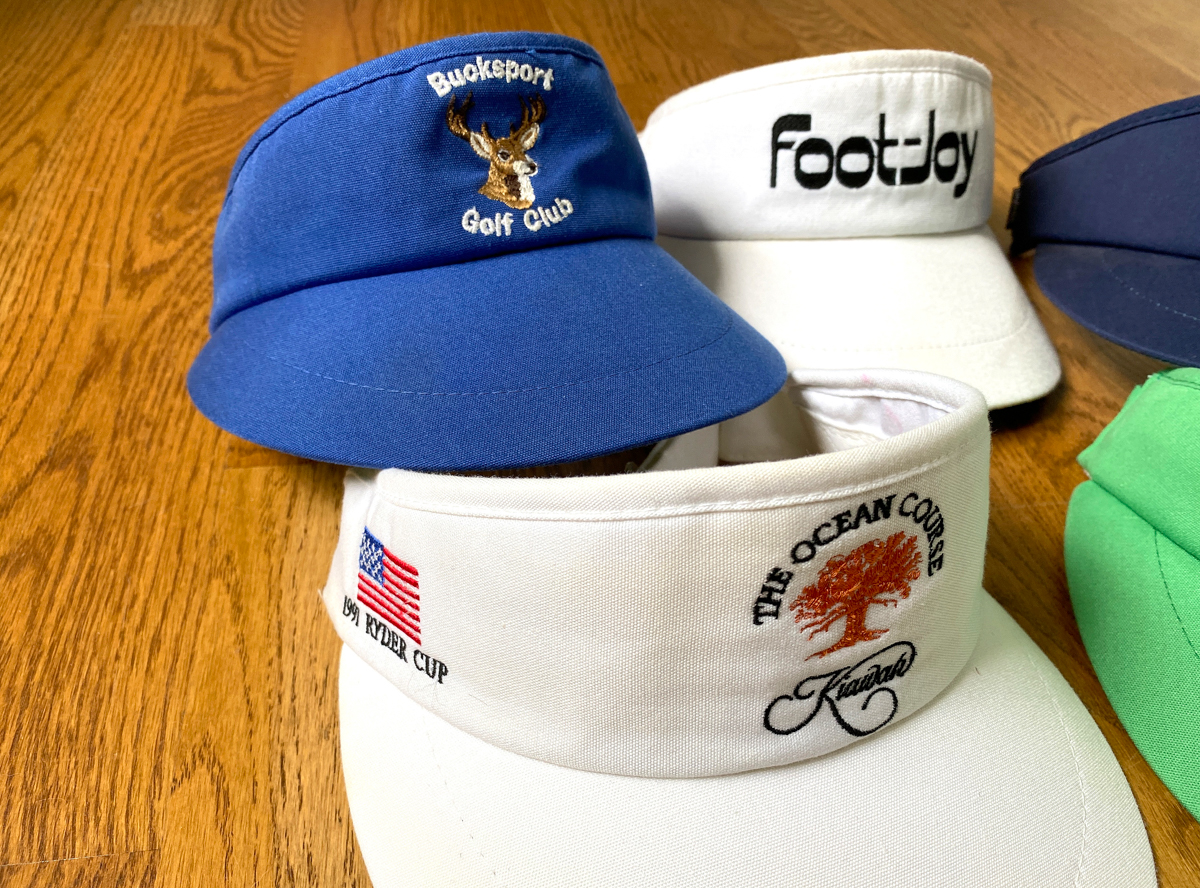 Old school store golf visors