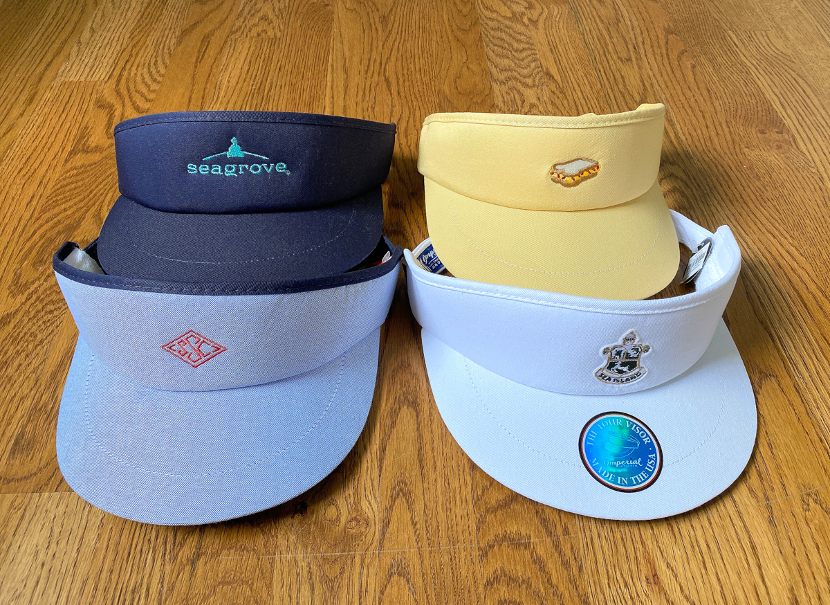 Red sales golf visor