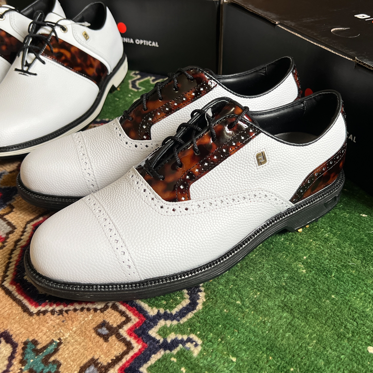 New Additions Footjoy X Garrett Leight Tortoise Red Clay Soul