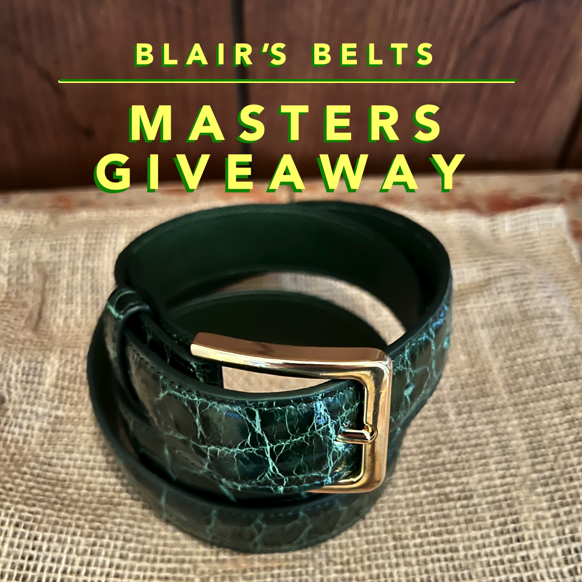 Masters Alligator Belt Giveaway with Blair’s Belts