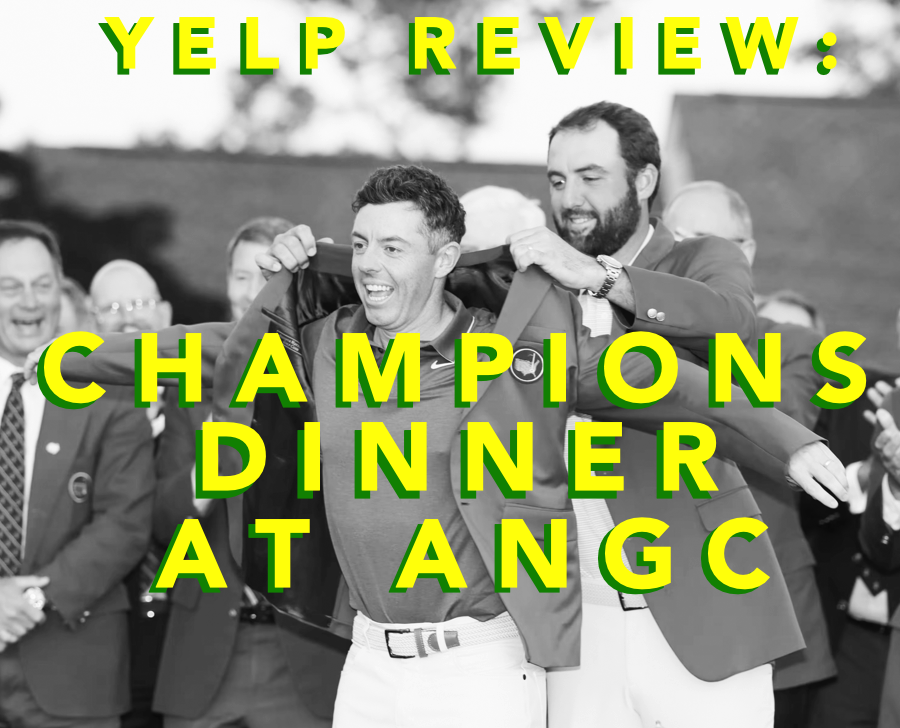 Yelp Review: Rory’s Champions Dinner at ANGC